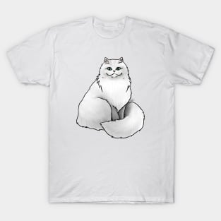 Cat - Persian - White T-Shirt